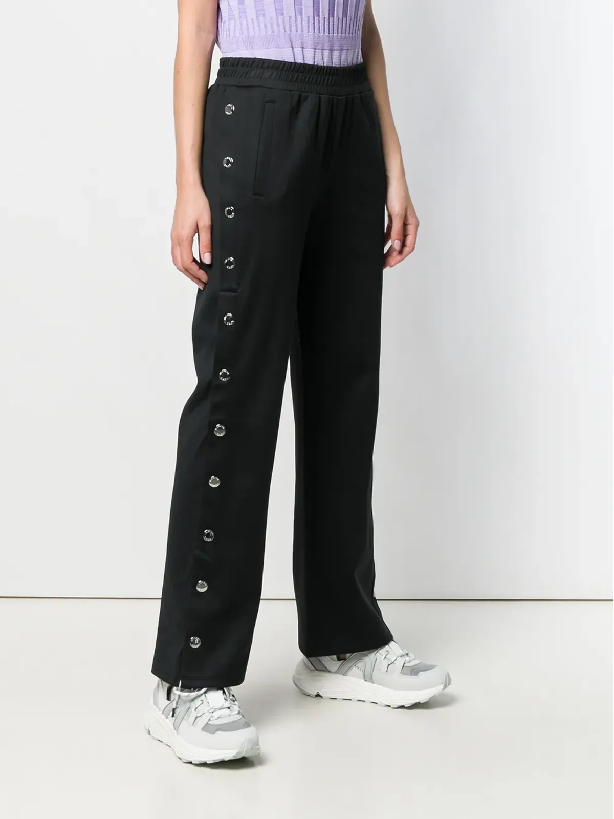 Michael Michael Kors メタリックボタンパンツ ブラック - 画像3