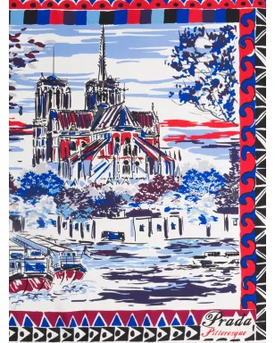 Prada Pittoresque Paris プリントスカーフ - サムネイル2