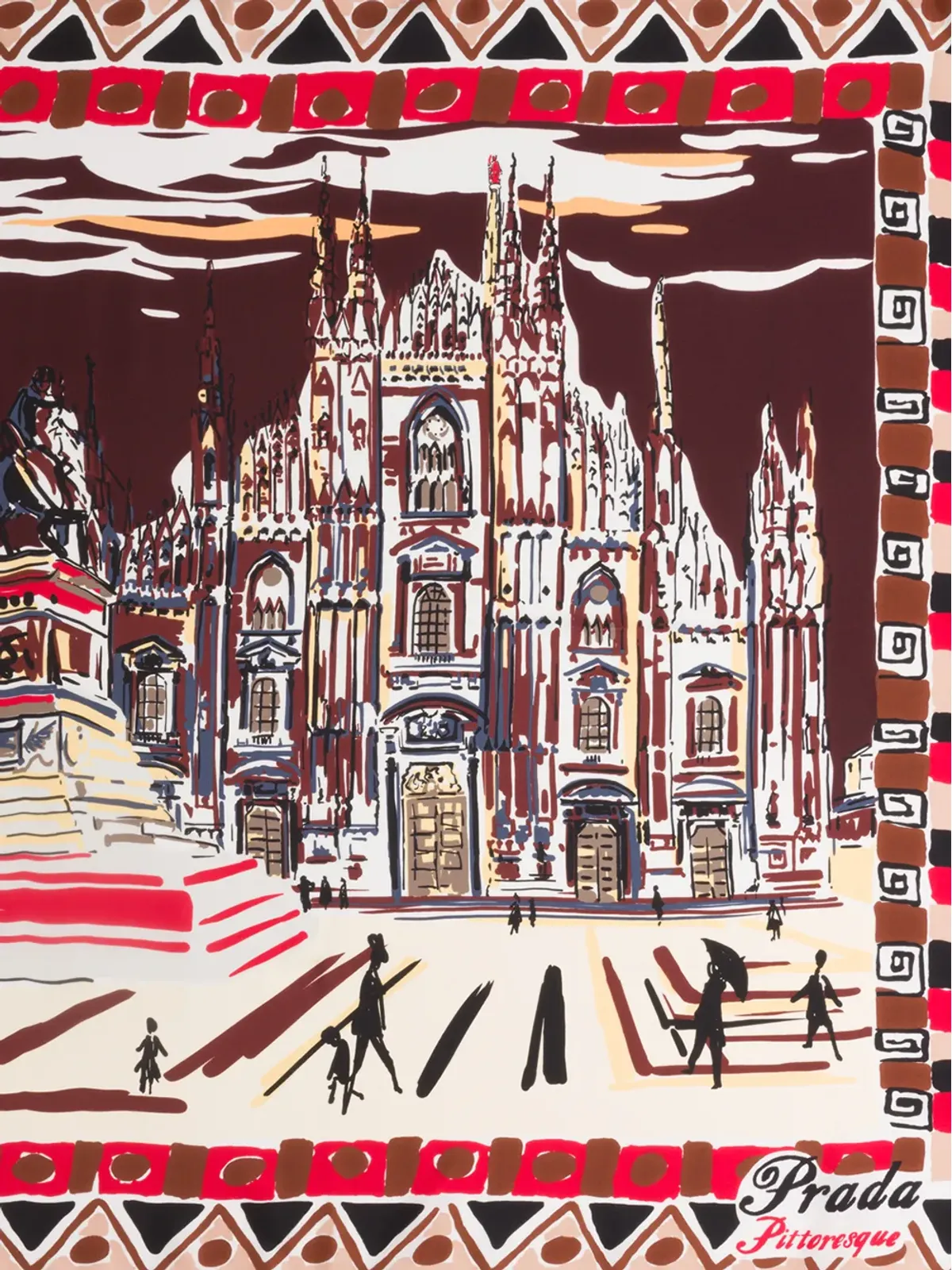 Prada ピットレスク ミラノ シルクファルード - 画像3