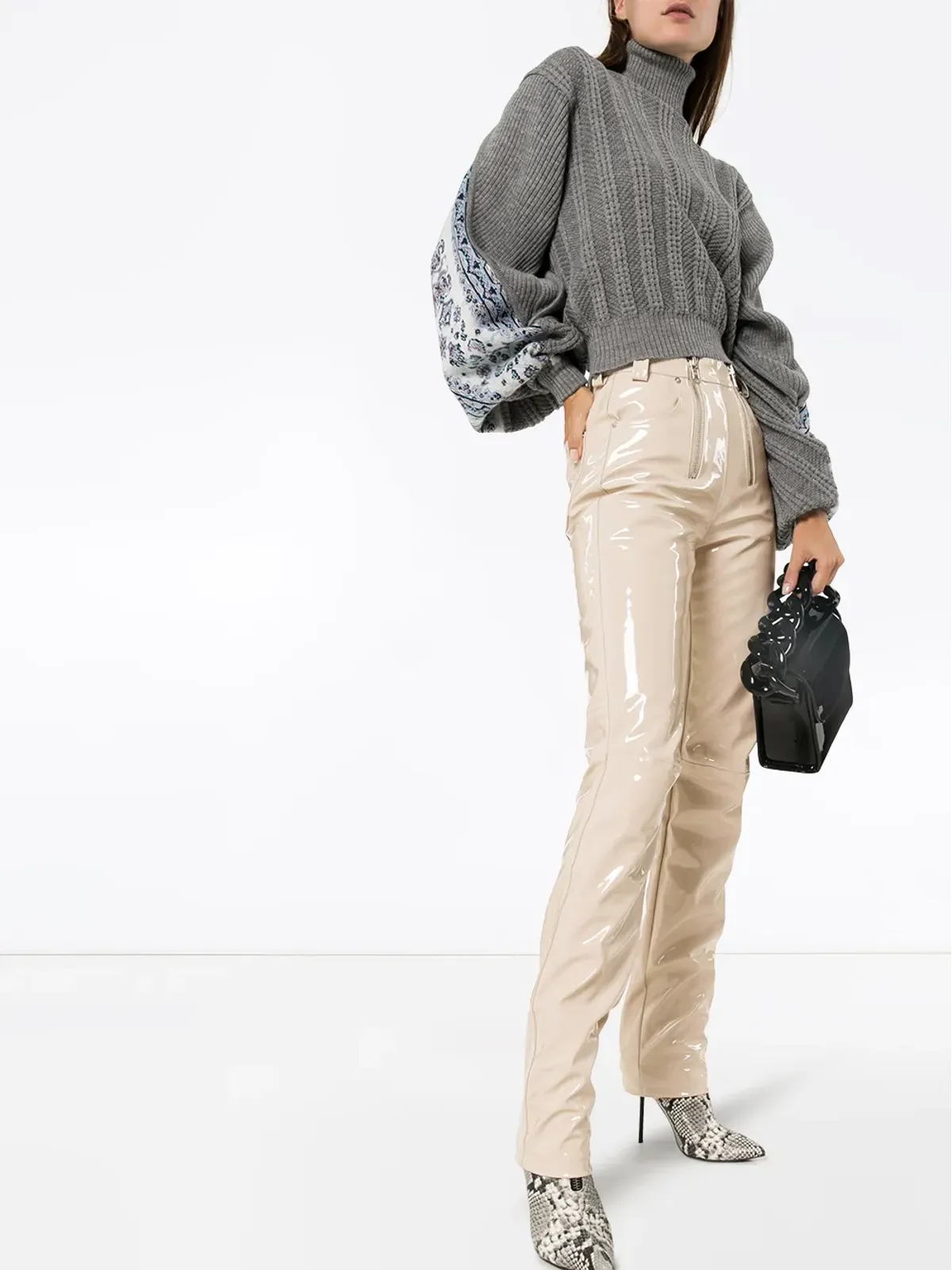 GmbH ジップディテールのストレートレッグパンツ - 画像2