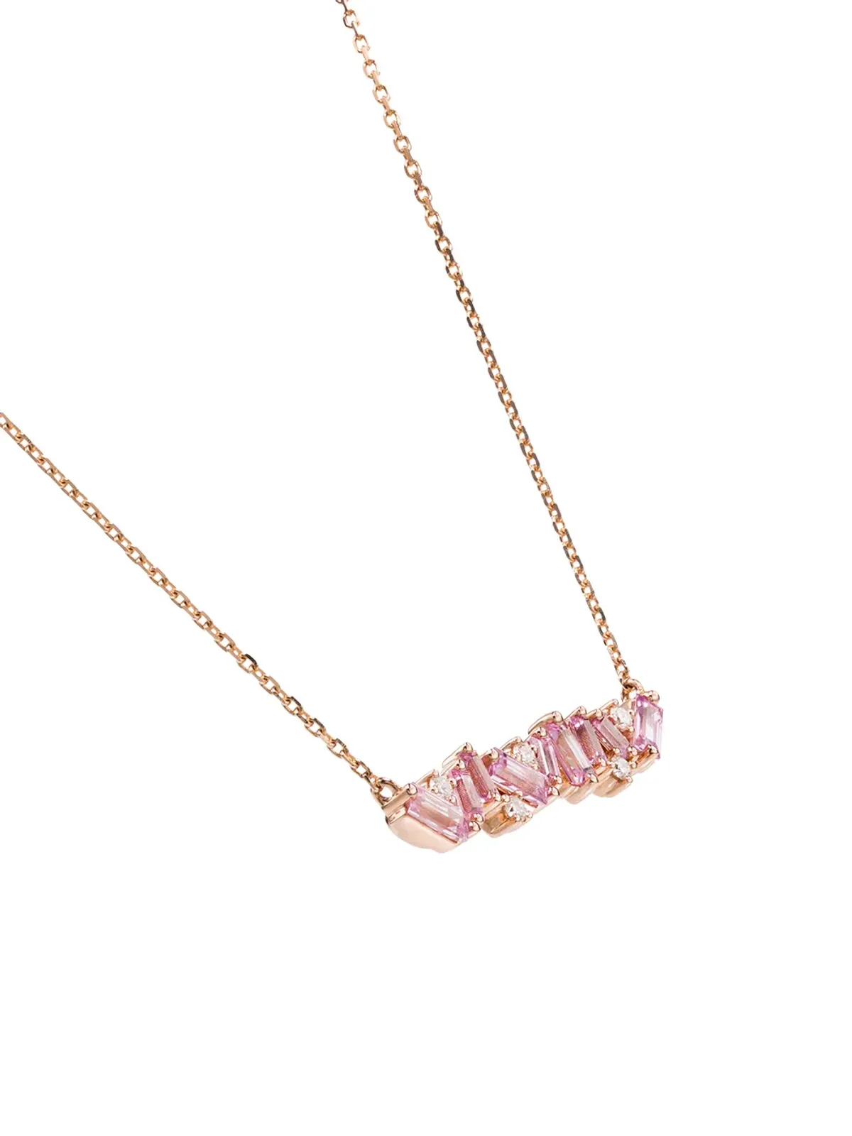 Suzanne Kalan 18K ローズゴールド サファイア バーネックレス - 画像3