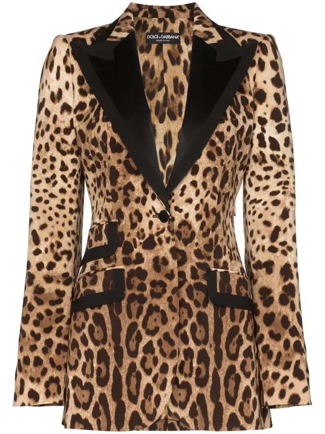 Dolce & Gabbana Dolce & Gabbana レオパードプリント ブレザーの商品画像