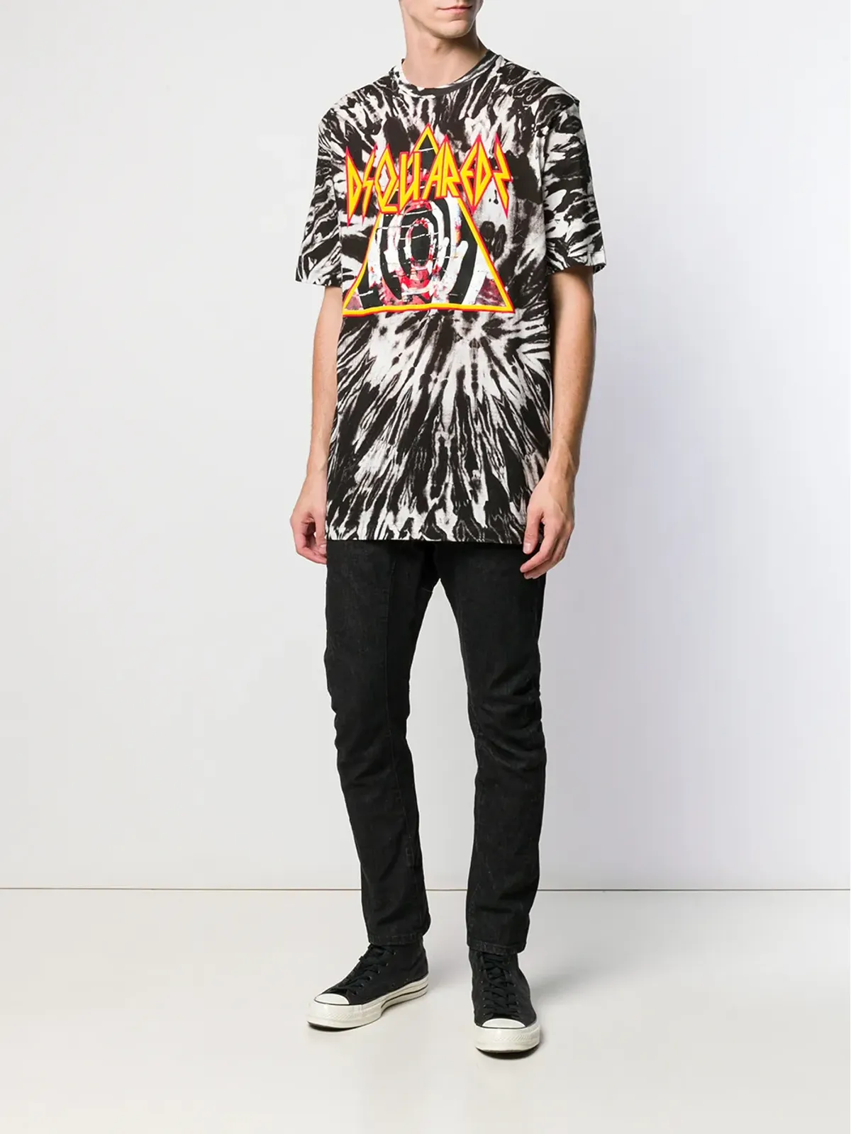 DSQUARED2 タイダイプリントTシャツ ブラウン - 画像2