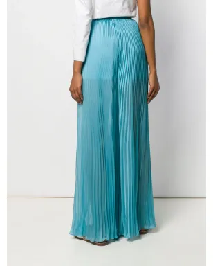Alberta Ferretti プリーツ加工のワイドレッグパンツ - ブルー - サムネイル4