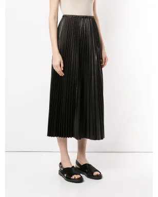 Valentino Garavani プリーツレザースカート - サムネイル3