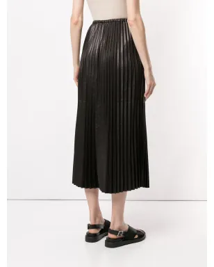Valentino Garavani プリーツレザースカート - サムネイル4