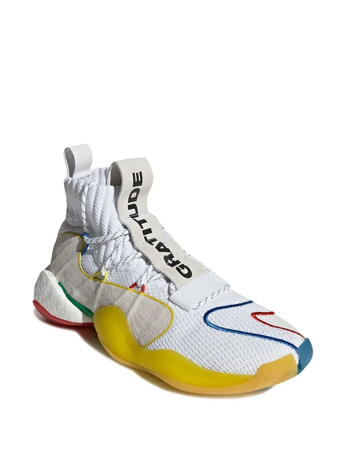 adidas x Pharrell Crazy BYW LVL X ホワイト スニーカー - 画像2