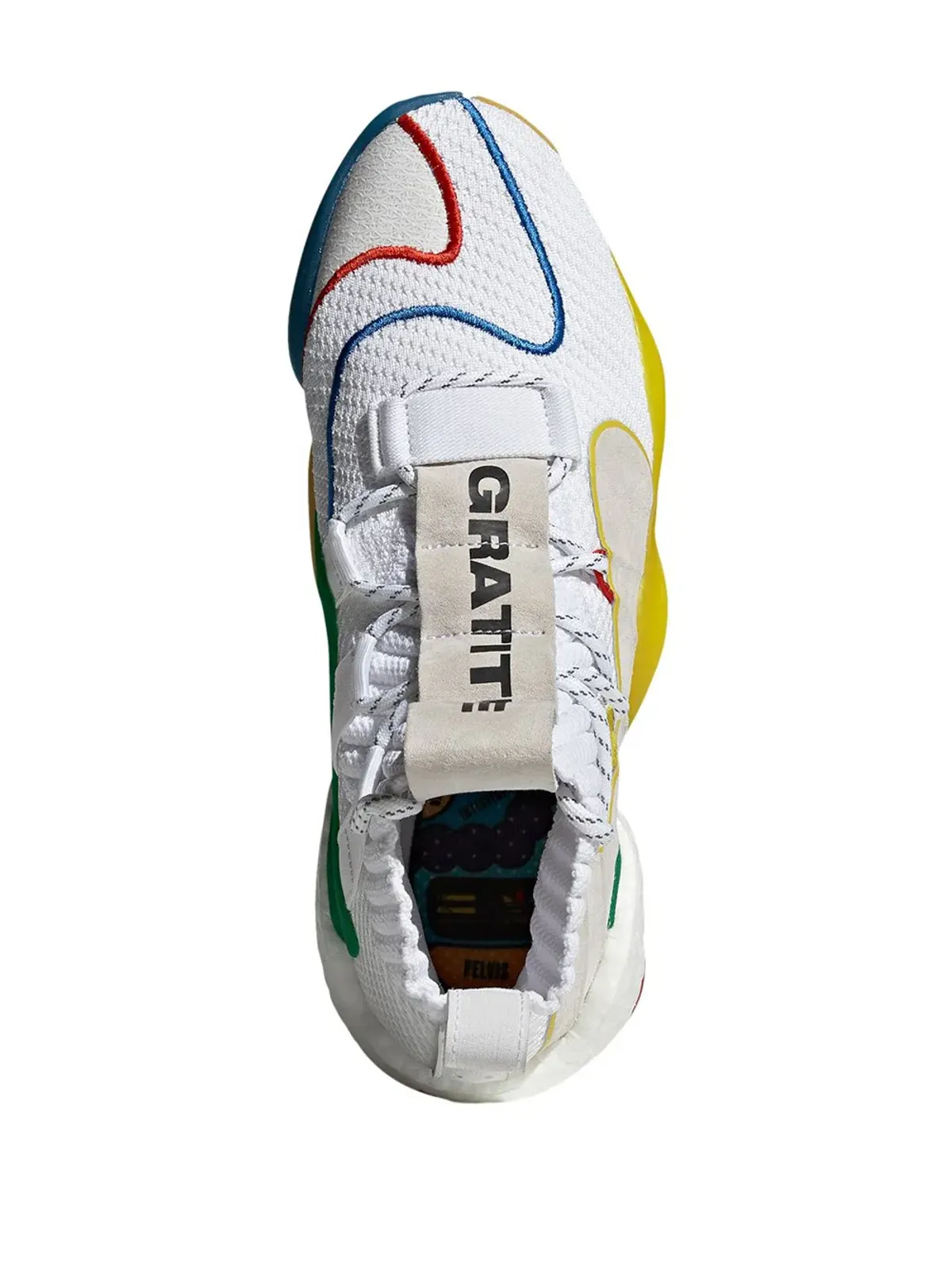 adidas x Pharrell Crazy BYW LVL X ホワイト スニーカー - 画像4