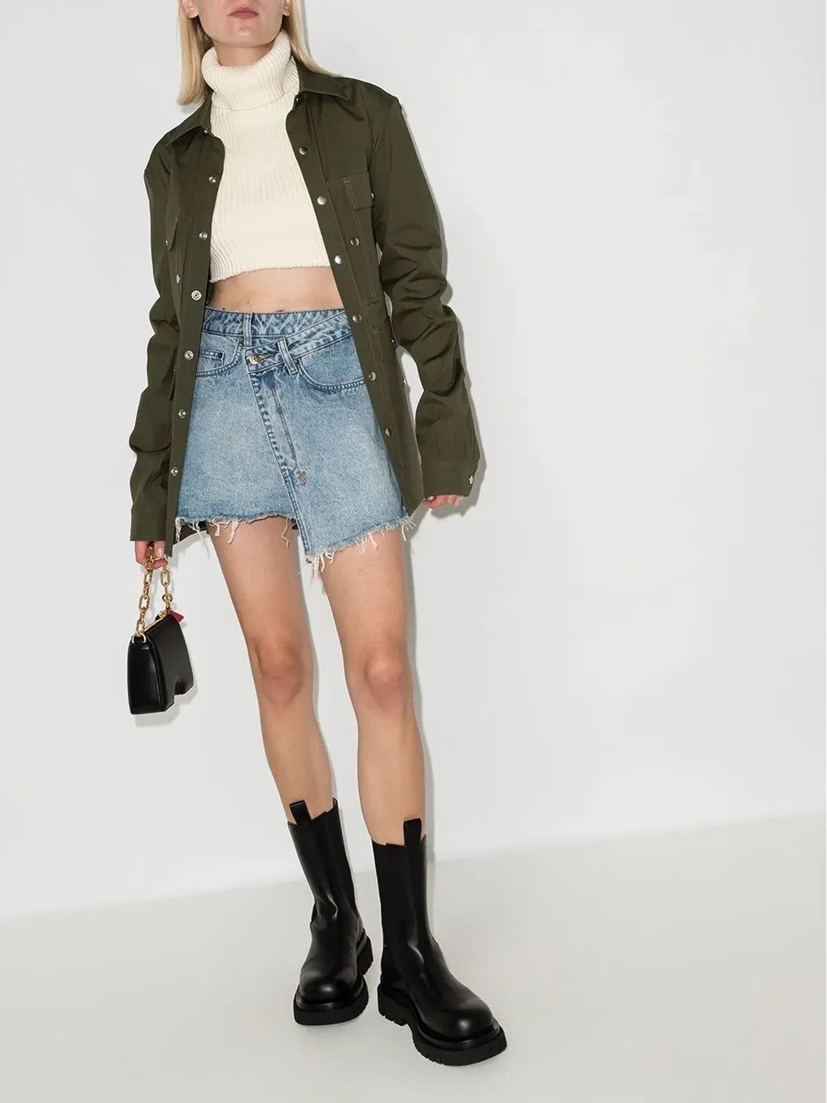 Ksubi Rap アシンメトリック デニム ミニスカート - 画像5