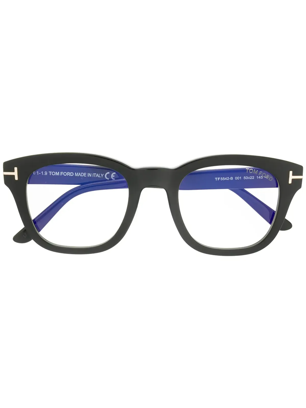 TOM FORD Eyewear ブロックソフトスクエア眼鏡 - ブラック - 画像1