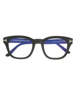 TOM FORD Eyewear ブロックソフトスクエア眼鏡 - ブラック - サムネイル1