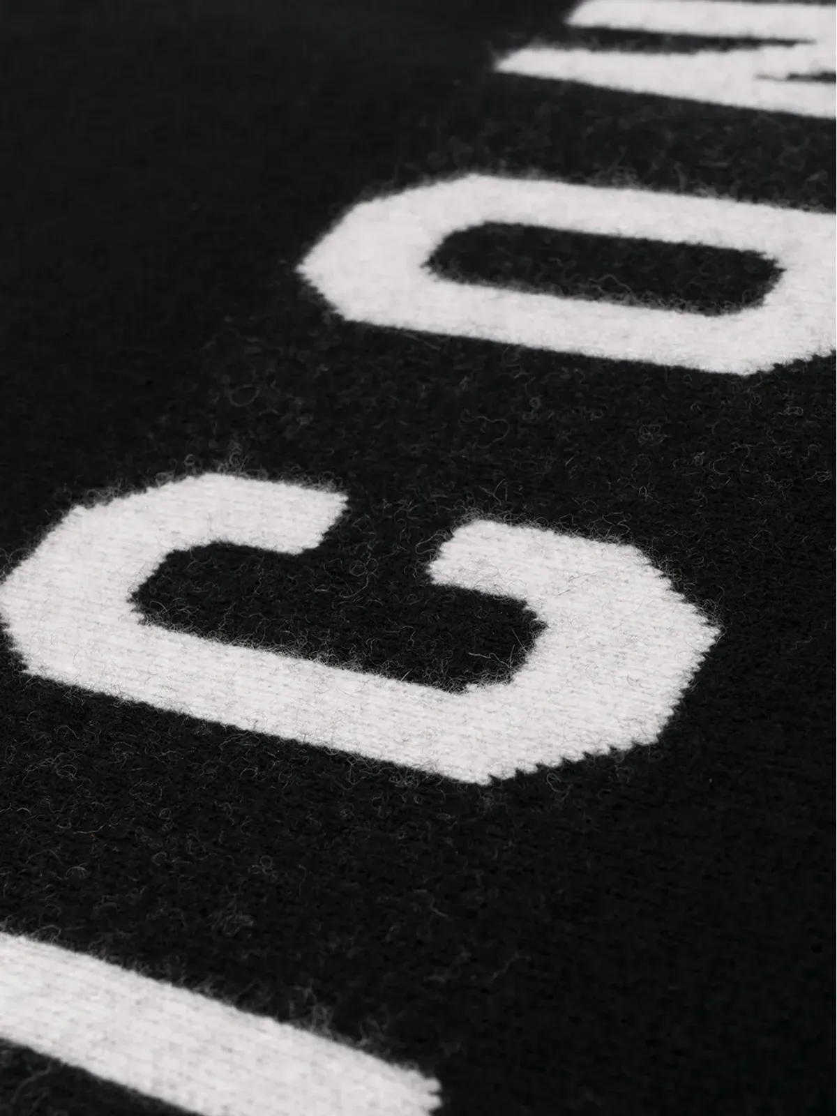 DSQUARED2 アイコンプリントスカーフ - ブラック - 画像3