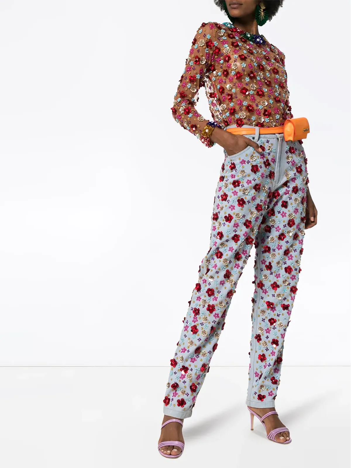 Ashish beaded floral top - MULTI - 画像2