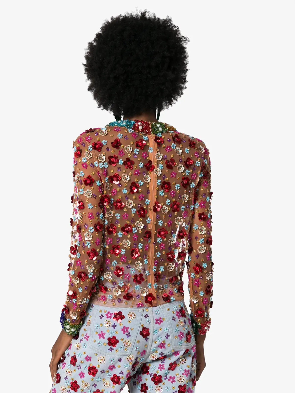 Ashish beaded floral top - MULTI - 画像4