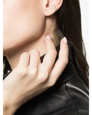 Yvonne Léon 18kt gold and diamond studded ear cuff - シルバー - サムネイル5