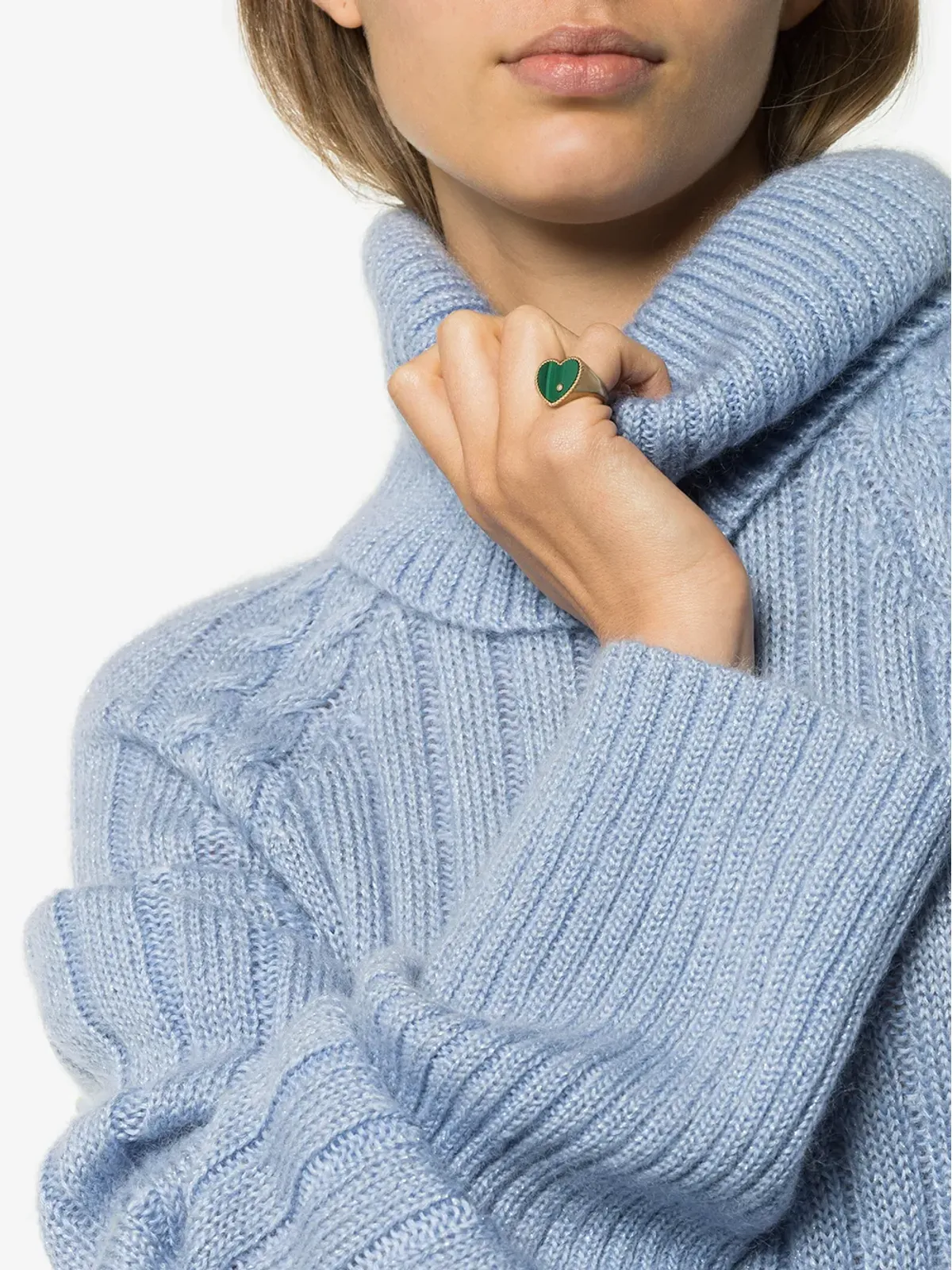 Yvonne Léon 9ktゴールド エメラルドとダイヤモンドのリング - 画像2