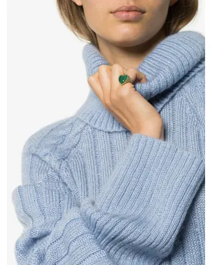 Yvonne Léon 9ktゴールド エメラルドとダイヤモンドのリング - サムネイル2