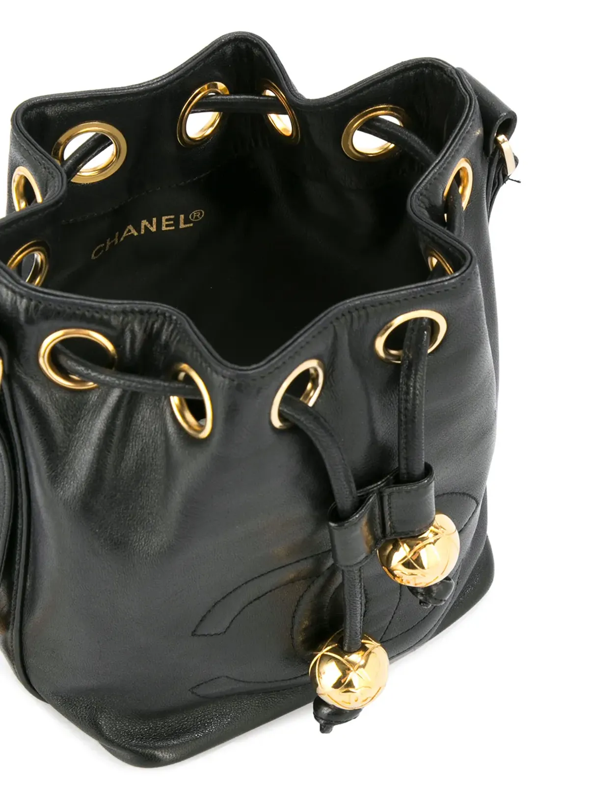 CHANEL Pre-Owned ドローストリングチェーン ミニショルダーバッグ - 画像5
