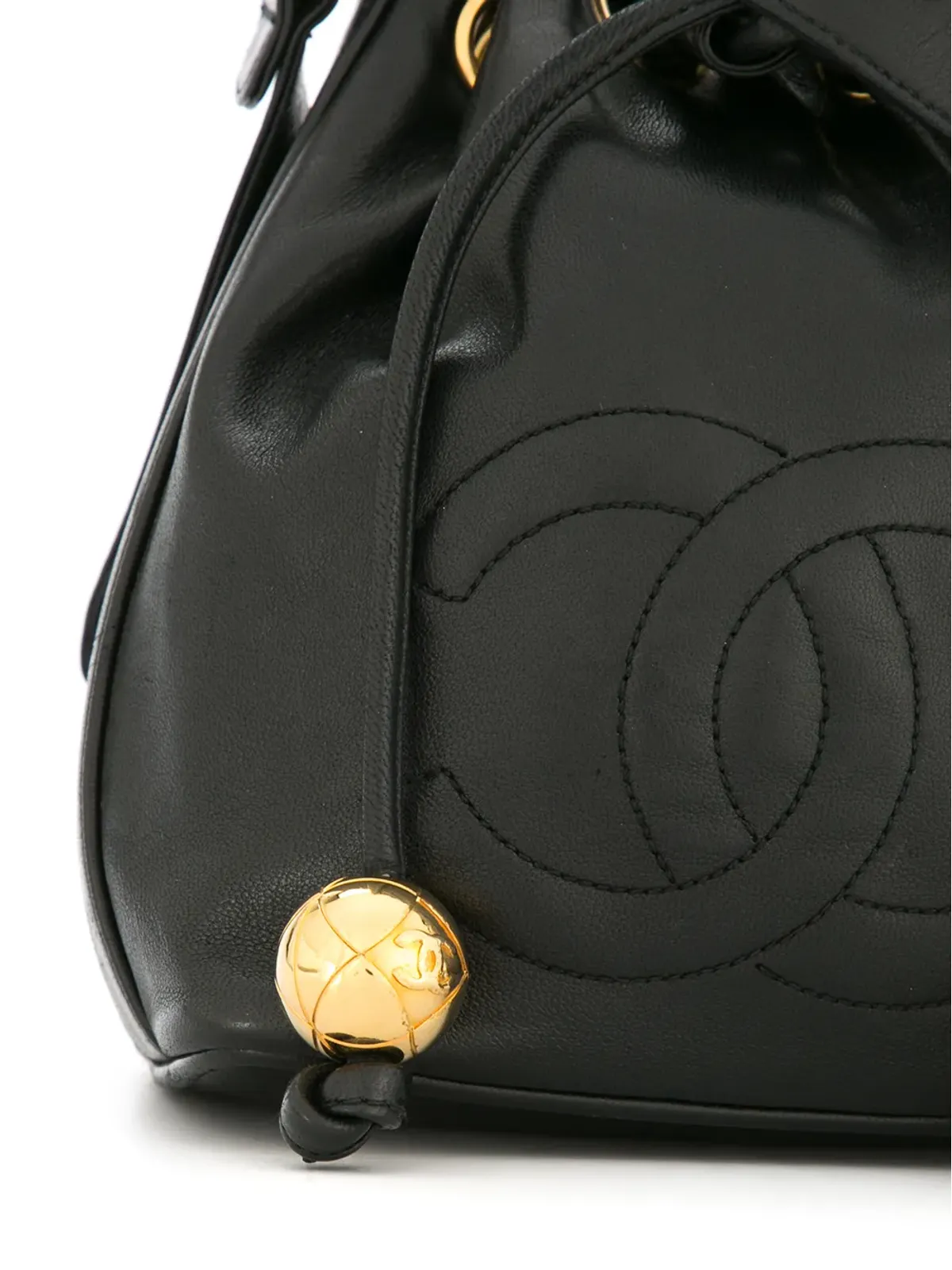 CHANEL Pre-Owned ドローストリングチェーン ミニショルダーバッグ - 画像4