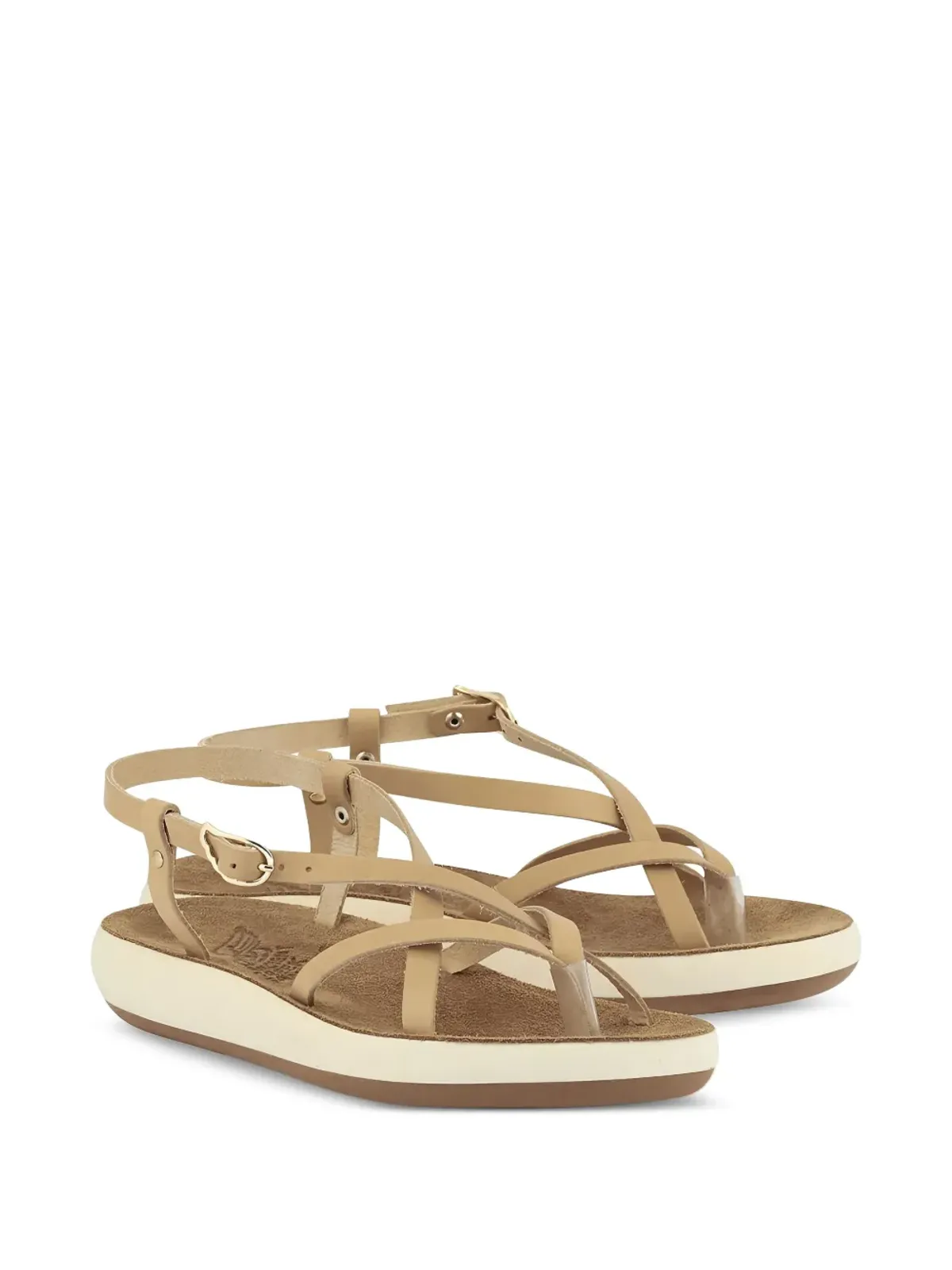 Ancient Greek Sandals レザー クロスストラップ サンダル - 画像2