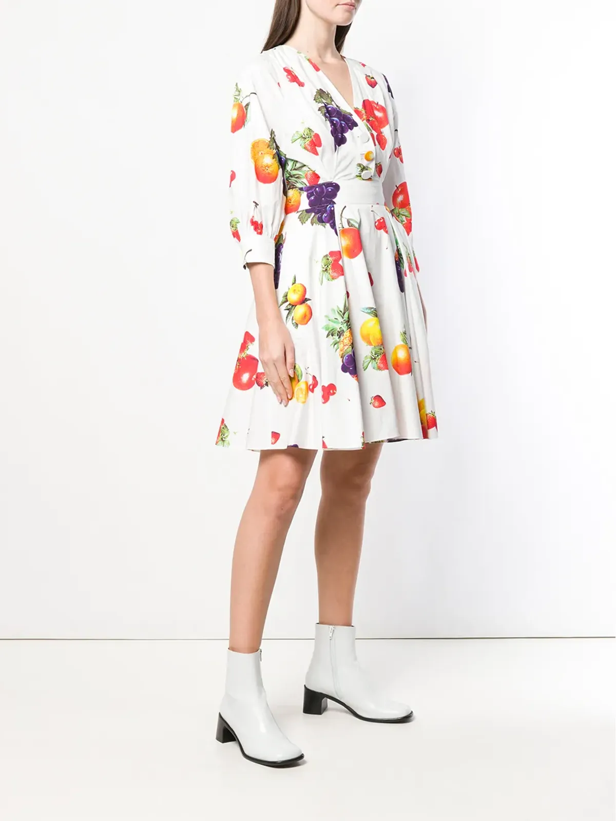 MSGM フルーツプリントドレス - 画像3