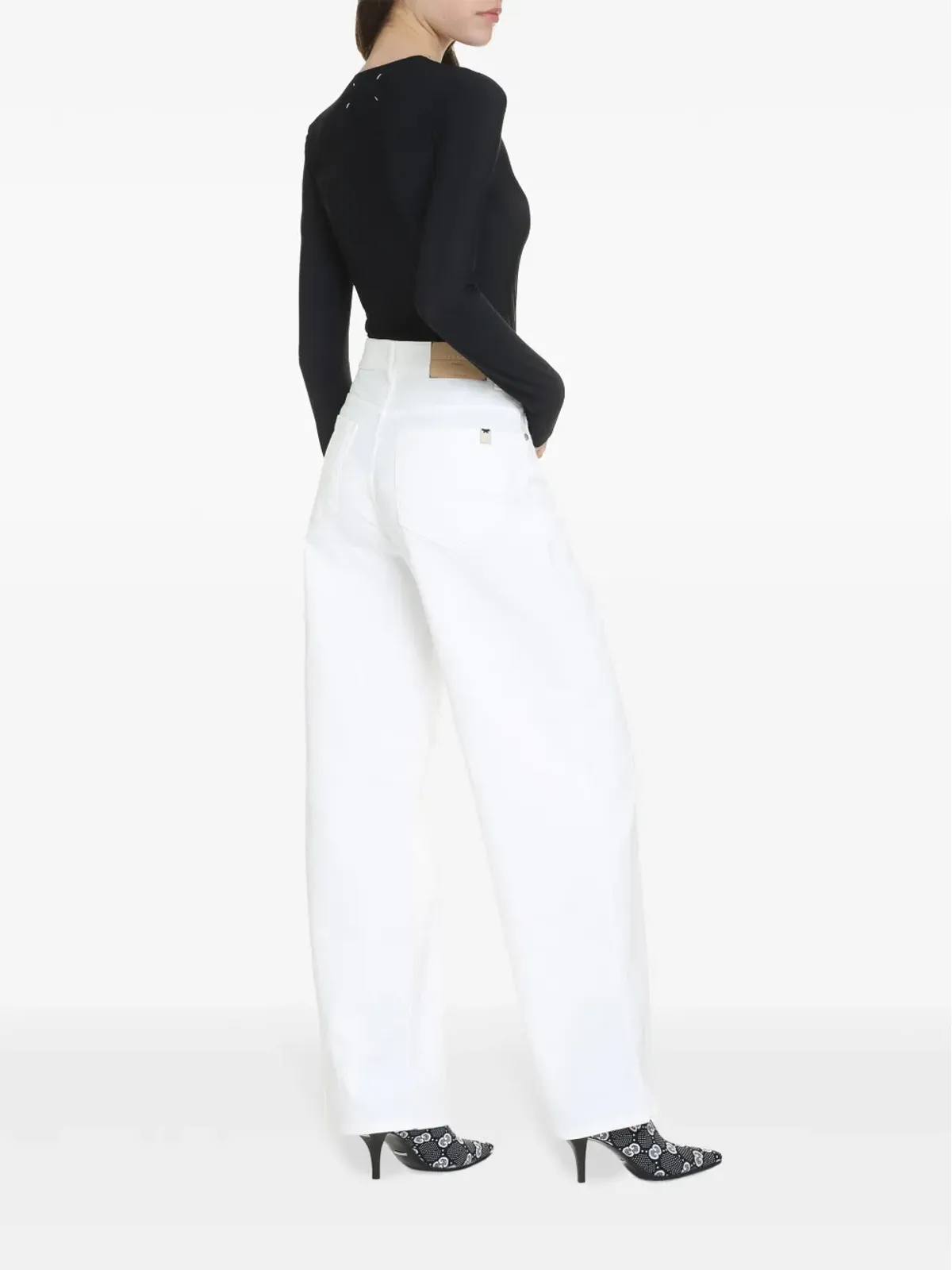 Maison Margiela 丸首ボディスーツ - ブラック - 画像4