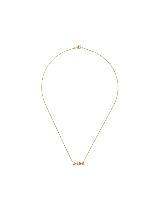 Daou Daou 18kt イエローゴールド Kisses ダイヤモンド ネックレスの商品画像