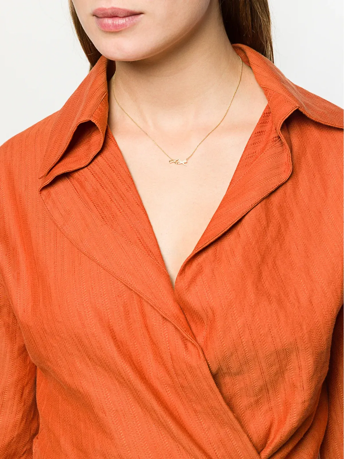 Daou 18kt イエローゴールド Kisses ダイヤモンド ネックレス - 画像2