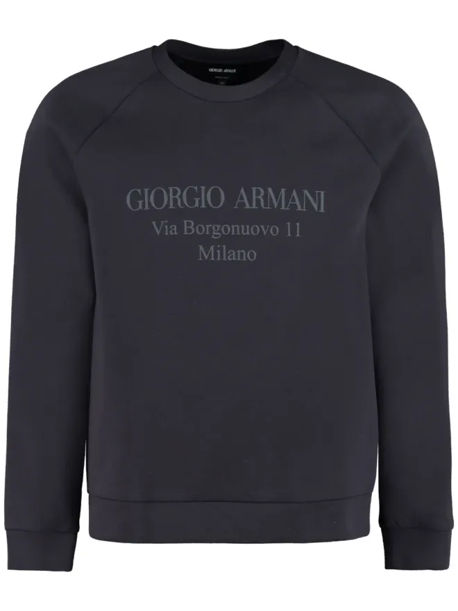 Giorgio Armani Giorgio Armani ロゴプリント コットンブレンド スウェットシャツの商品画像