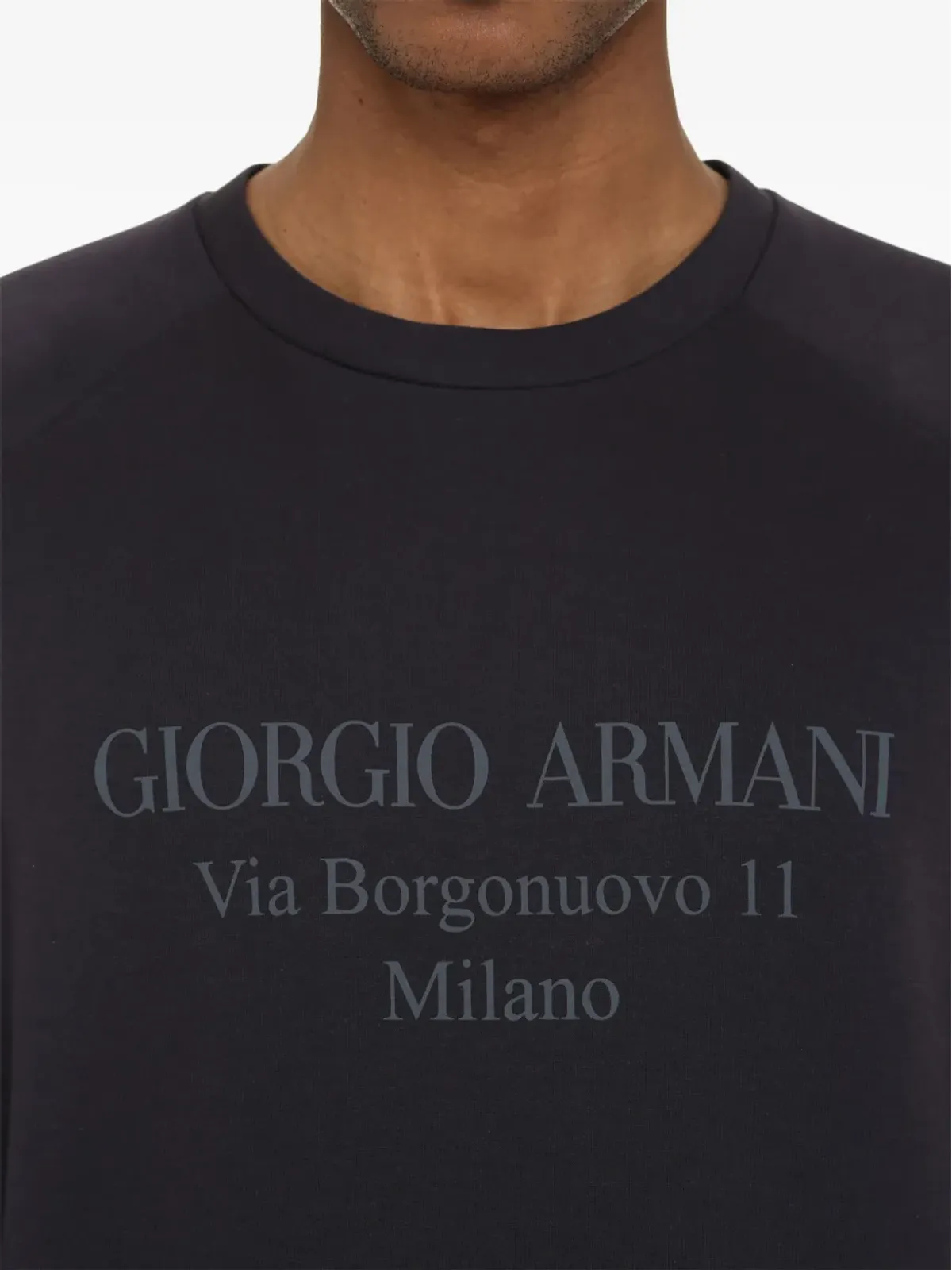 Giorgio Armani ロゴプリント コットンブレンド スウェットシャツ - 画像4