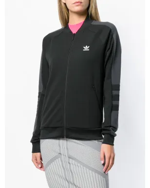 adidas ストライプディテール トラックジャケット ブラック - サムネイル3
