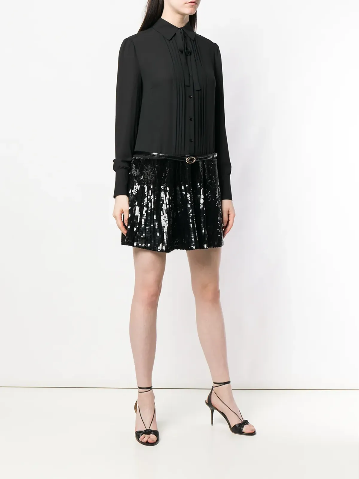 Elisabetta Franchi スパンコール付きシャツドレス - ブラック - 画像3