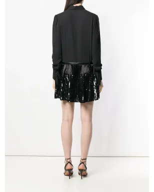Elisabetta Franchi スパンコール付きシャツドレス - ブラック - サムネイル4