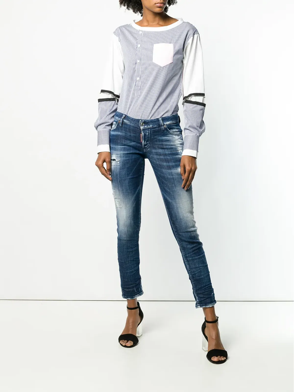 DSQUARED2 ダメージ加工デニムスキニージーンズ - 画像2