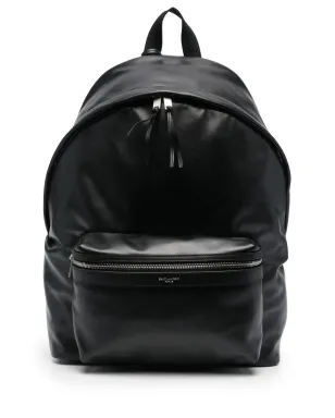 Saint Laurent レザー風ロゴバックパック ブラック - サムネイル2