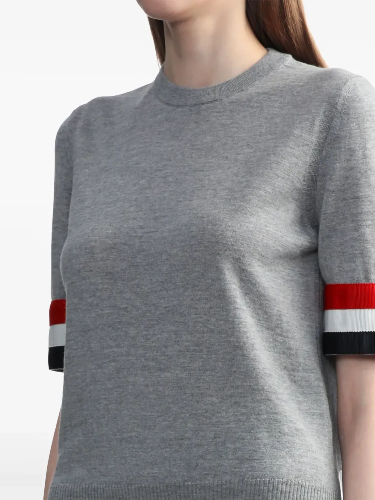 Thom Browne RWBストライプ クルーネック メリノトップ - 画像5