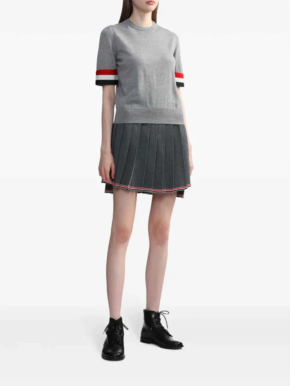 Thom Browne RWBストライプ クルーネック メリノトップ - 画像2