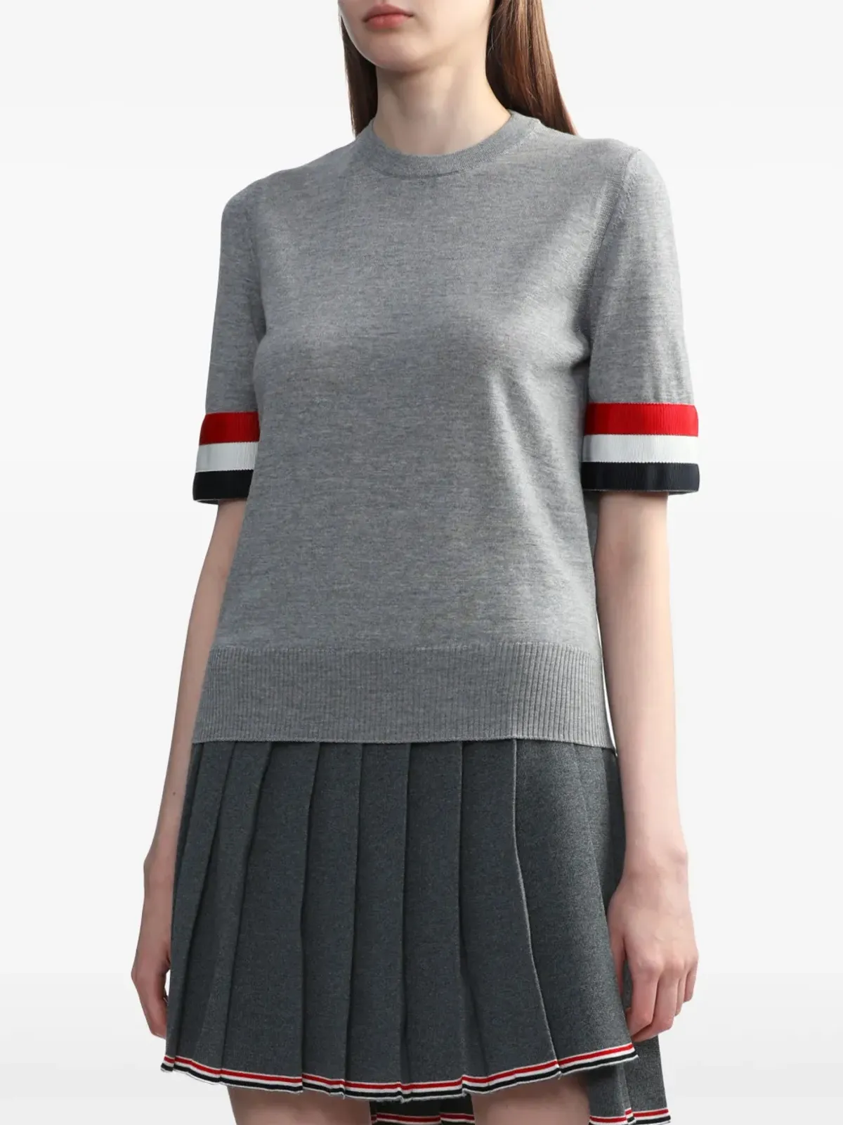 Thom Browne RWBストライプ クルーネック メリノトップ - 画像3