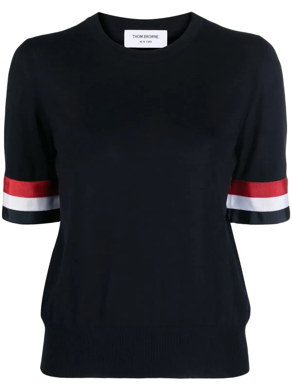 Thom Browne RWBカフ フィンメリノTシャツ - ブルー - 画像2