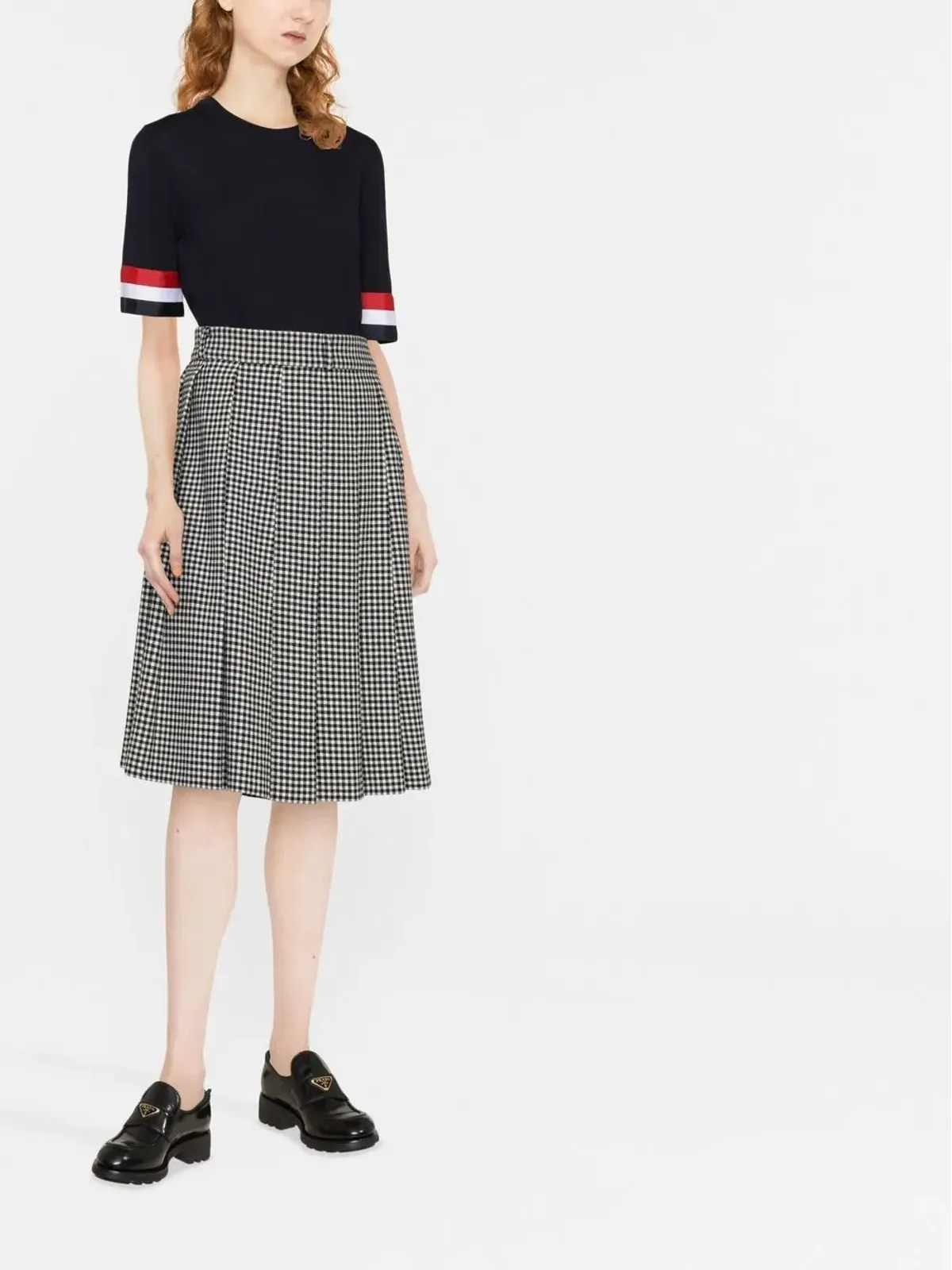Thom Browne RWBカフ フィンメリノTシャツ - ブルー - 画像4