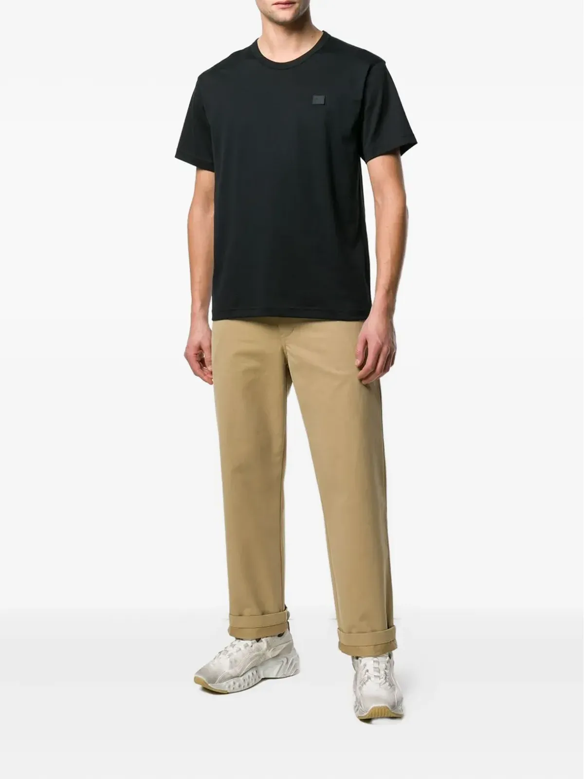 Acne Studios フェイスパッチ クルーネック Tシャツ - 画像2