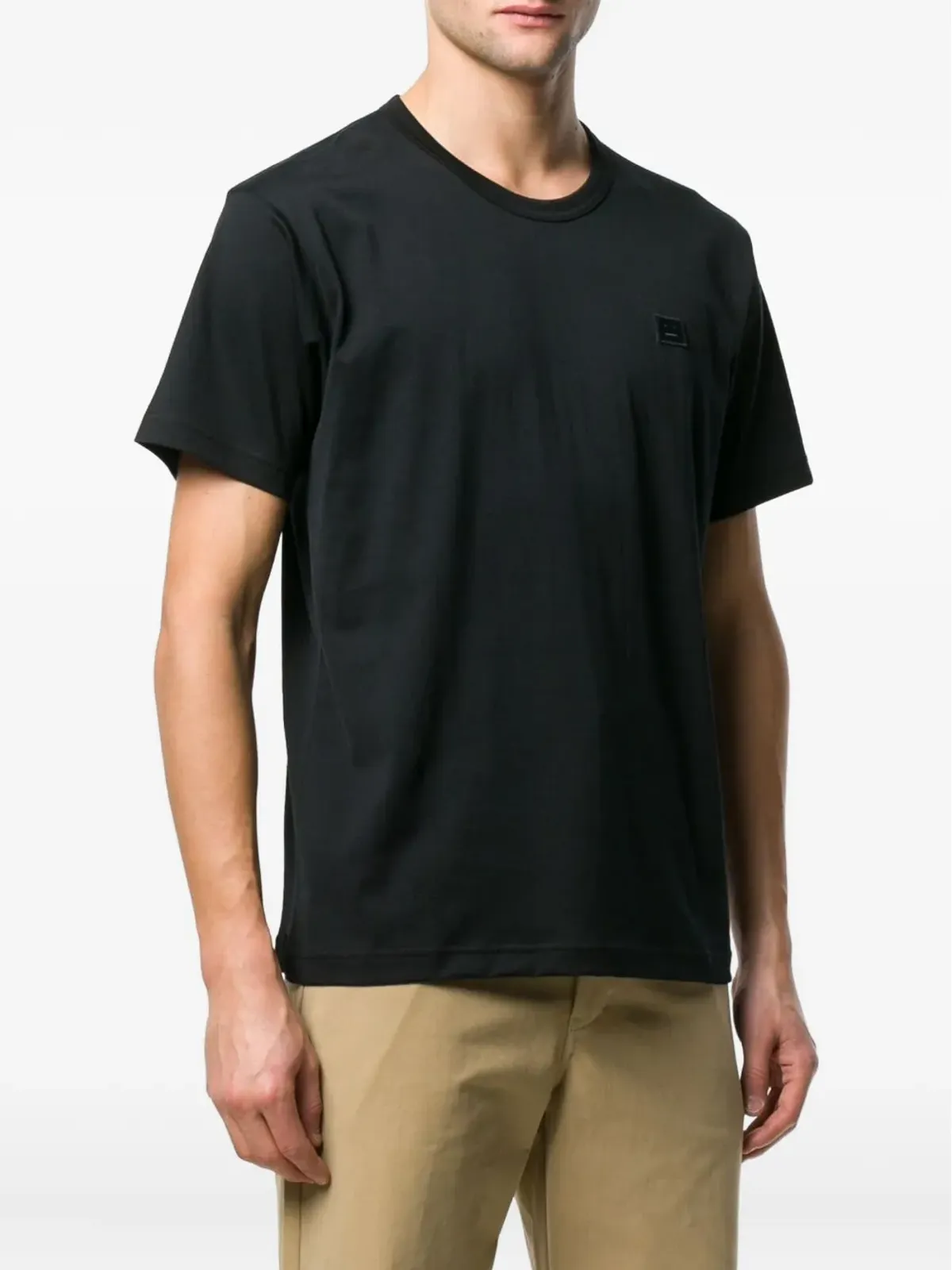 Acne Studios フェイスパッチ クルーネック Tシャツ - 画像3
