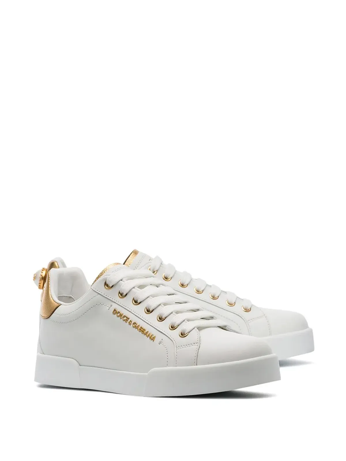 Dolce & Gabbana Portofino ロゴタグ レザー スニーカー - 画像2