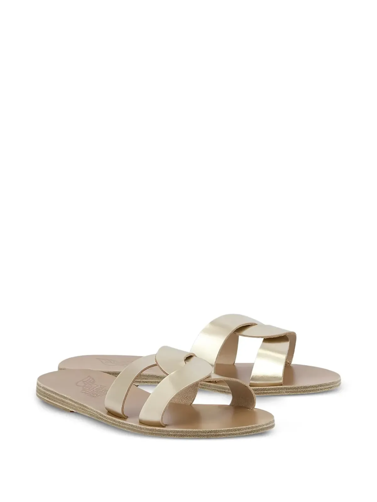 Ancient Greek Sandals Desmos crossover leather sandals - Gold - 画像2