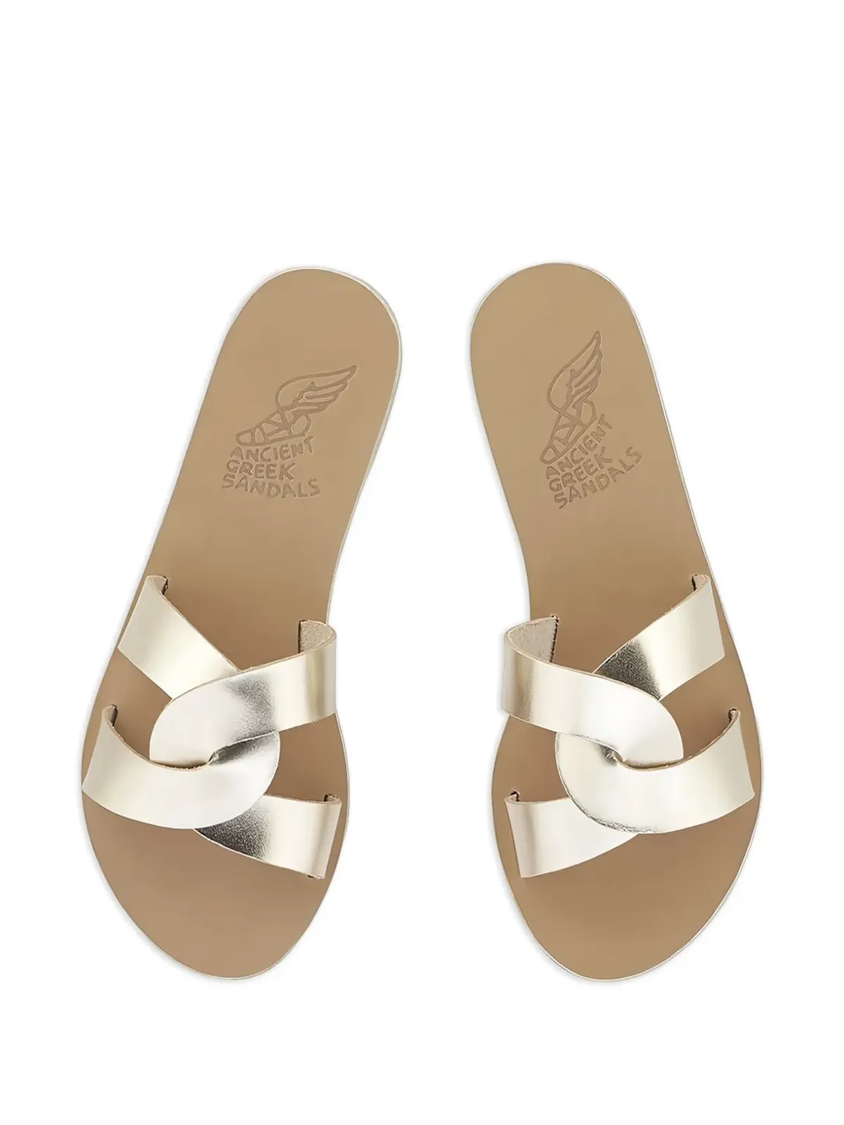 Ancient Greek Sandals Desmos crossover leather sandals - Gold - 画像4