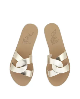 Ancient Greek Sandals Desmos crossover leather sandals - Gold - サムネイル4