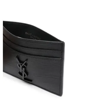 Saint Laurent モノグラム ロゴプレート カードホルダー - Black - サムネイル3