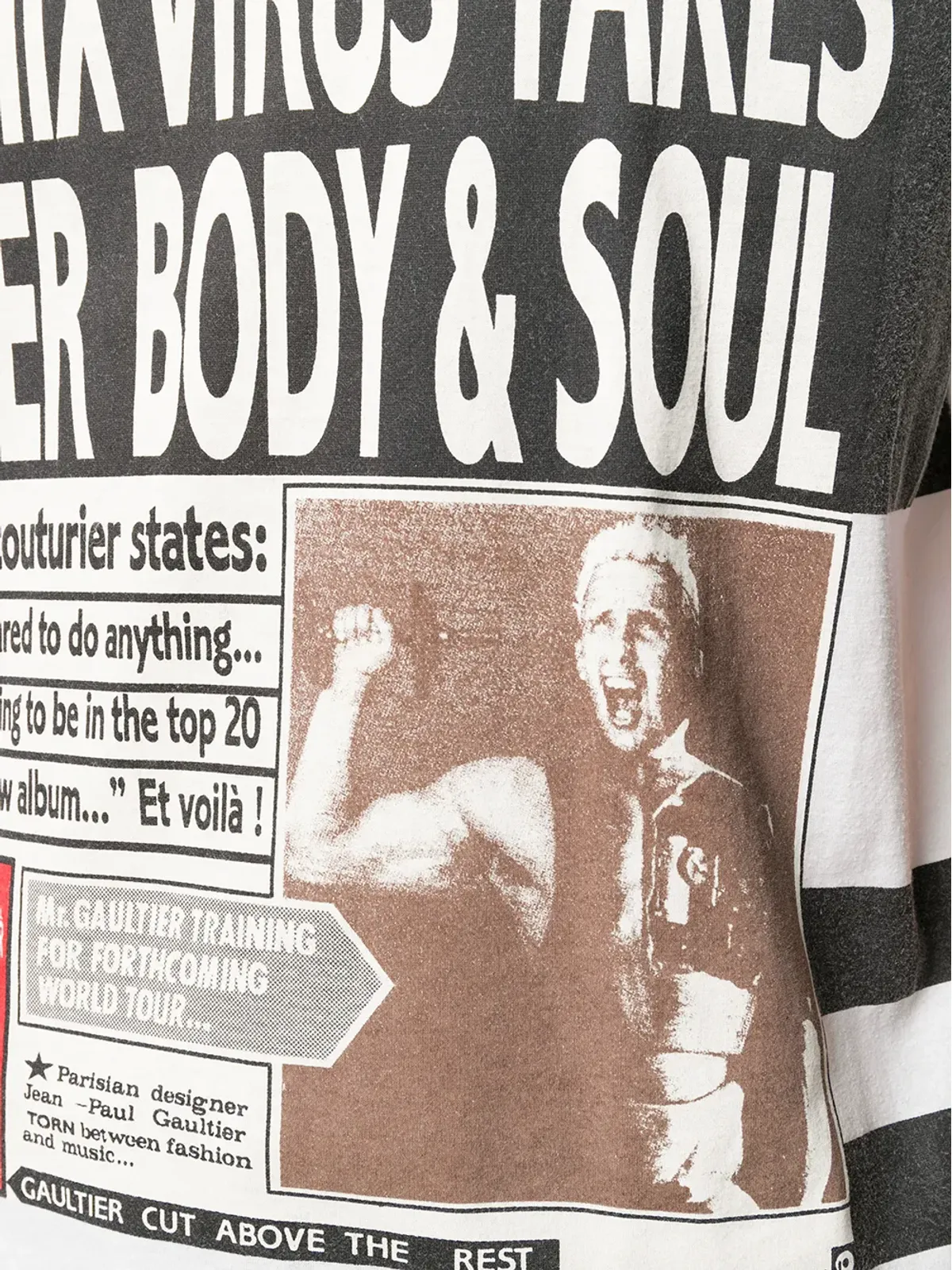 Jean Paul Gaultier Pre-Owned newspaper print T-shirt - White - 画像5