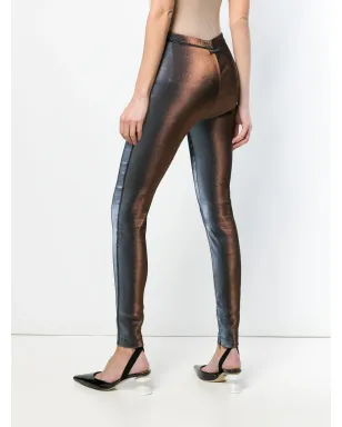 Jean Paul Gaultier ビンテージ 1993 シャインエフェクト レギンス ブルー - サムネイル4