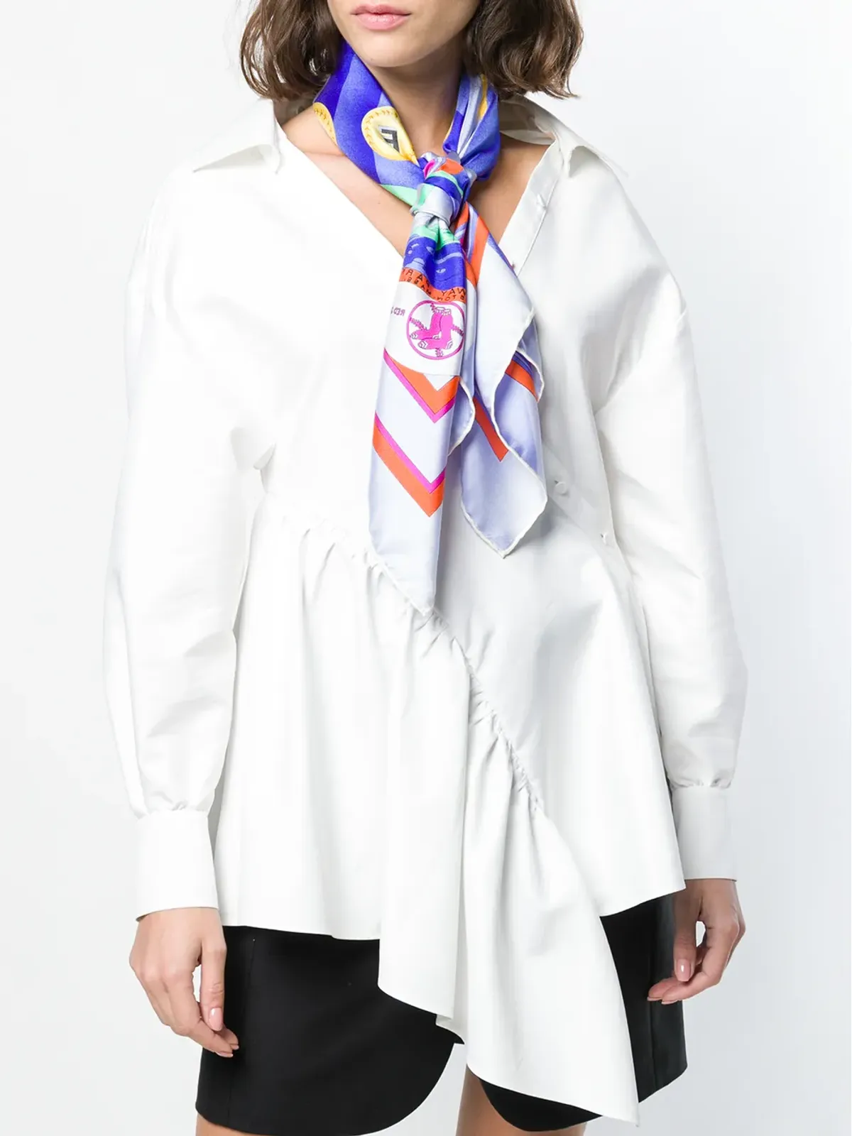 Versace Pre-Owned 1990年代 野球プリント シルクスカーフ - 画像2